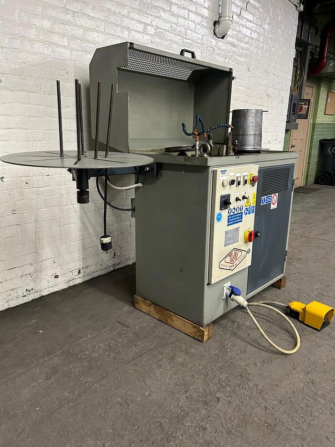 Used TVN Model T2/P Two Passages Bull Block Wire Drawing Machine, 5mm Max Gold Wire Input