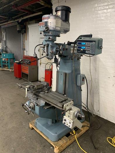 Used Bridgeport Series 1, 2HP Vertical Knee Mill with 6″ Vise & Acu-Rite 2-Axis DRO