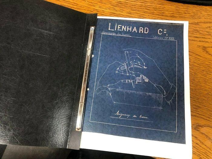 Used 2810-385 Lienhard & Co. La Chaux-De-Fonds (Switzerland) Guilloche Engine Turning & Brocading “The Holy Grail” Book 84 Pages + Handwritten Notes COPY