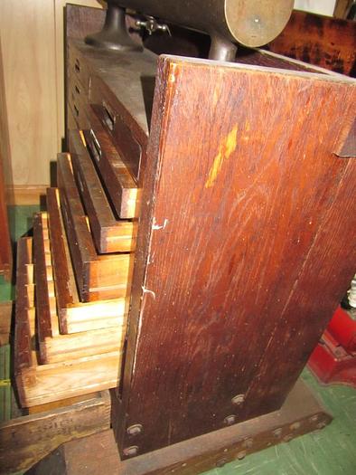 Used 5794-385 Antique American Watch Tool Co. Watchmaker’s Lathe with Wood Enclosure