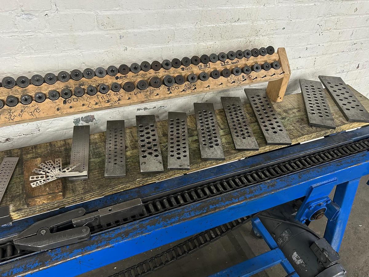Used Power Motorized Draw Bench 6'5" Complete with Draw Dies / Draw Plates