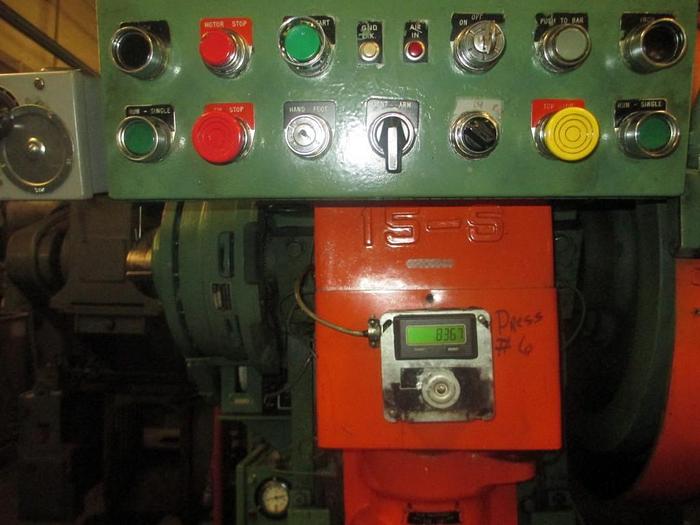 Used 1680-230 Perkins 15 Ton HIGH SPEED Straight Side Gap Frame Flywheel Power Press, Model 15-S