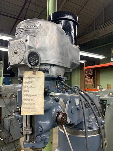Used 1011-470 Bridgeport 1-1/2 HP Vertical Ram Type Turret Milling Machine, Model BR2J