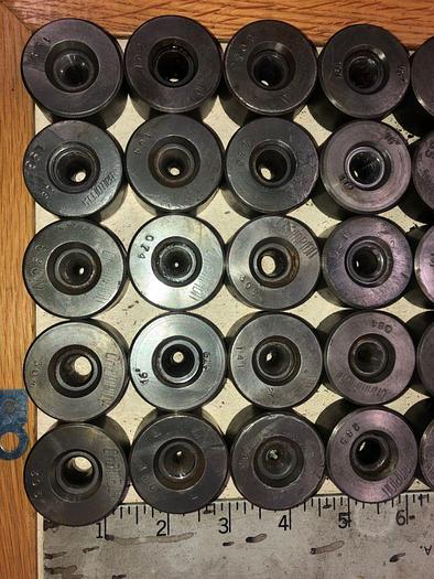 Used 3047-140 Lot of 50 Tungsten Quality Carbide Medium-Size Wire and Tube Drawing Dies