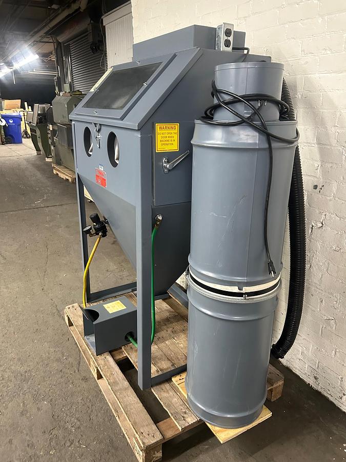 Used Trinco Master Model 36 Cabinet Sandblaster with BP2 Dust Collector