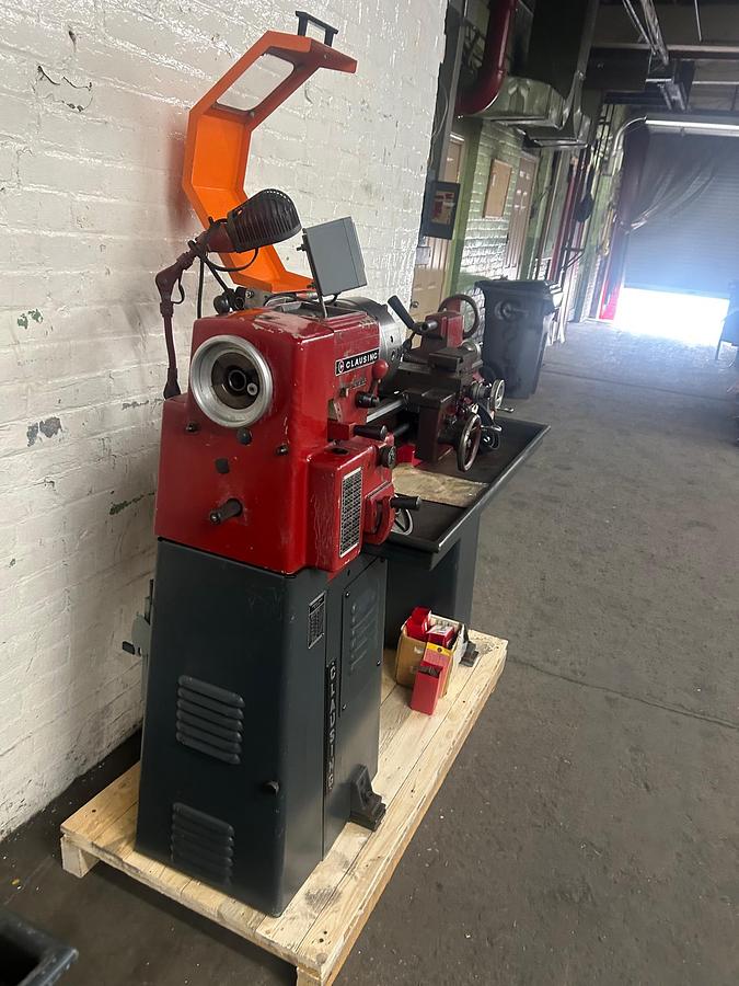 Used Clausing 10" x 24" Precision Floor Model Belt Drive Metal Cutting Lathe, Model #4903