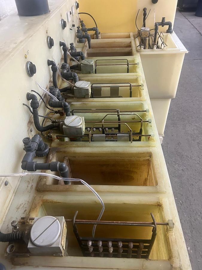 Used Manual Dip Plating Line: Dual Station, Poly-Pro Construction for Jewelry Gold, Silver Nickel Copper