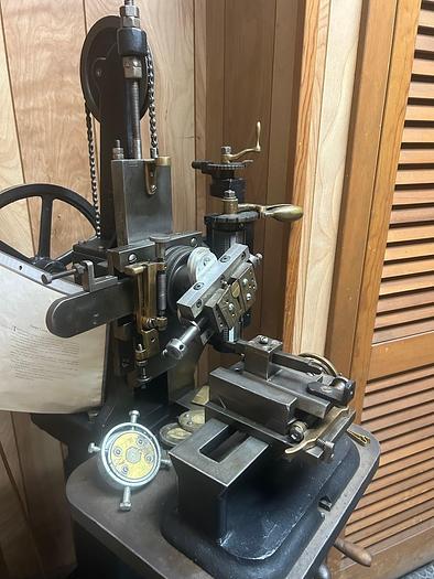 Used 7092-385 Charles Fields Type (Hall Mfg.) Straight Line Engine Turning Machine for Ornamental Engraving, Hand Operated