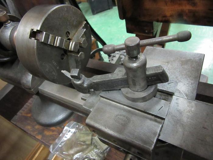 Used 5794-385 Antique American Watch Tool Co. Watchmaker’s Lathe with Wood Enclosure