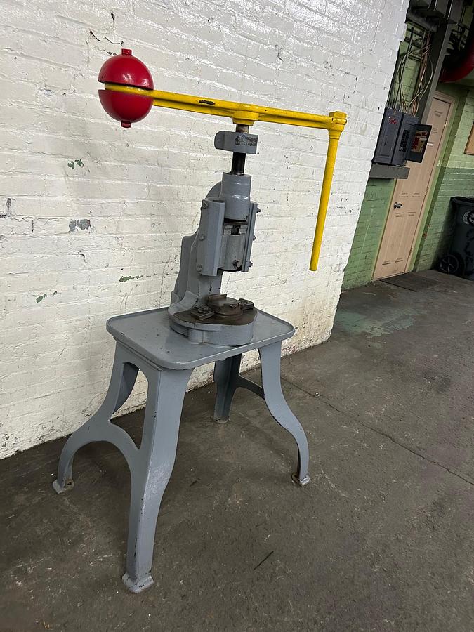 Used H. Blundell & Co Antique Hand Operated Stamping / Forming Screw press / Fly Press Providence RI - 1869