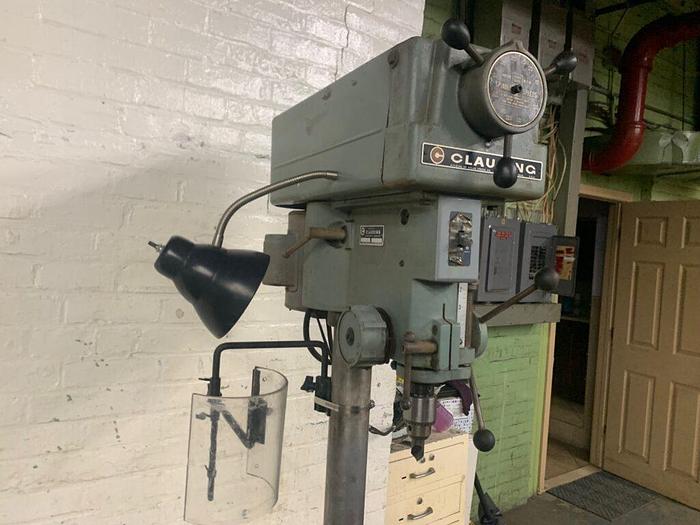 Used 5924-410 Clausing Model 1670 15″ Variable Speed Floor Model Drill Press