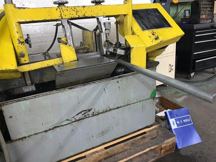 Used 4466-600 W.F. Wells 9″ x 18″ W-9 Double Column Horizontal Band Saw / Series 1- Hydraulic Control
