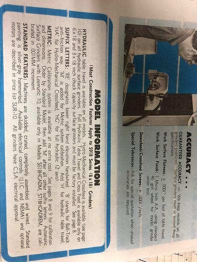 Used K.O. LEE 8″ X 18″ SURFACE GRINDER WITH COOLANT, HYDRAULIC TABLE FEED