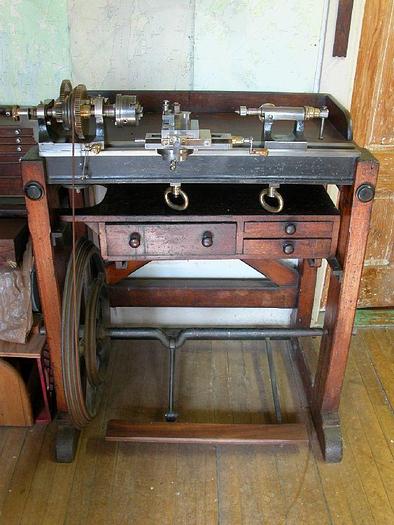 Used 2581-385 Antique Goyen Ornamental Turning Lathe – Circa 1871, with Accessories