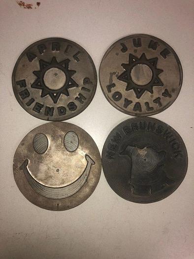 Used 3445-700 Assorted Group Lot of 50 Antique Mixed Master Brocading Templates -Magnesium Metal Material