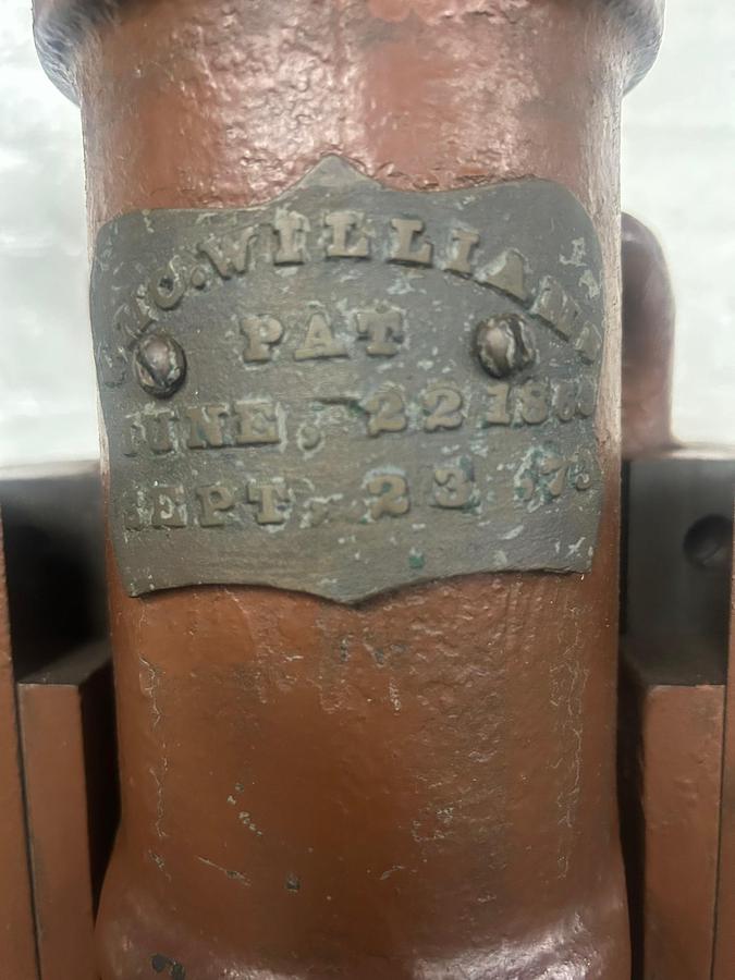 Used J. Mc. Williams #3 Antique Screw Press / Fly Press Year of MFG 1869
