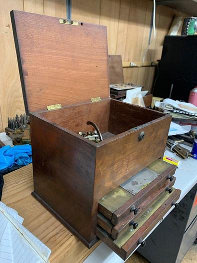 Used 5976-385 Antique Goniostat in Original Wood Chest for Holtzapffel Ornamental Turning Lathe