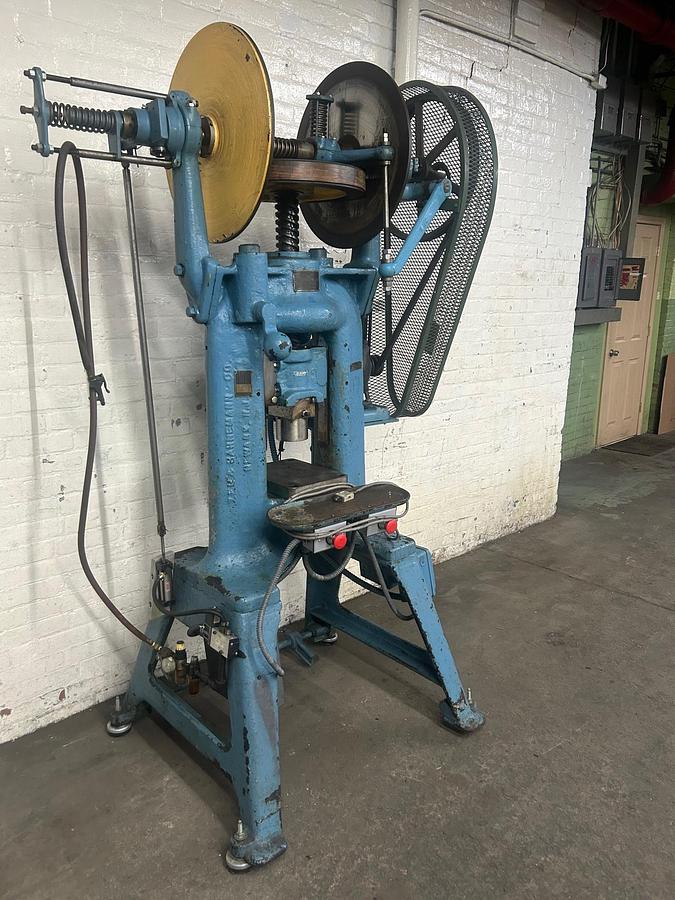 Used ZEH & Hahneman 25 Ton Bridge Style Motorized Pneumatic Power Industrial Jewelry Screw Press