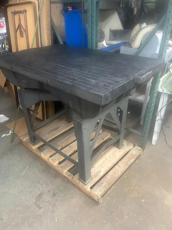 Used Machine Products Corp Job #5 (48" x 30") Precision Cast Iron Surface Plate on HD Steel Stand