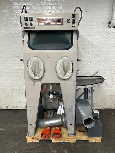 Used Pressure Blast Mfg Co. Model AA-33 Abrasive Blast Cabinet System with Blower