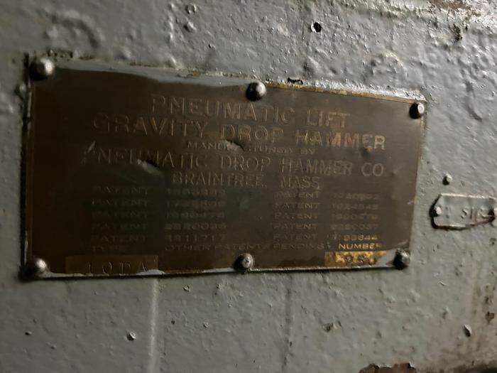 Used Drop Hammer #10 DA Pneumatic Double Action Gravity Drop With Z-80 Safety Gate