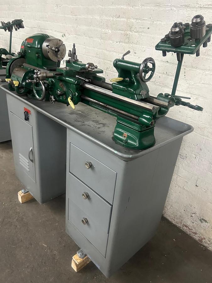 Used South Bend 10" x 22" 10K Precision Metal Cabinet Lathe, Model CL370ZD Well Tooled
