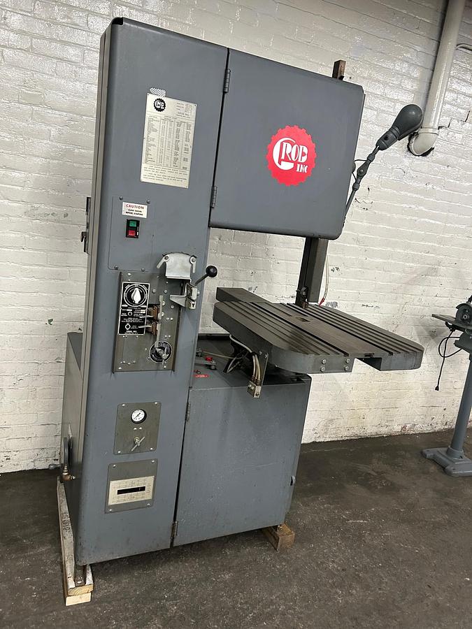 Used Grob 4V-18 Heavy Duty 18" Vertical Bandsaw | Air-Hydraulic Feed | Blade Welder | 4-Speed