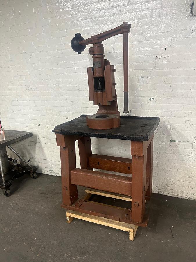 Used J. Mc. Williams #3 Antique Screw Press / Fly Press Year of MFG 1869