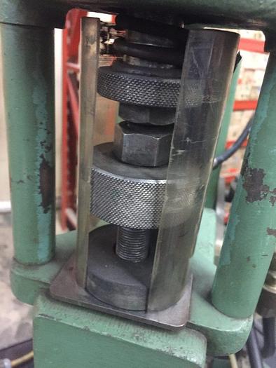 Used 2845-220 Hugold Pneumatic 3 TON Press on Stand w/PLC Dual & Palm Controls