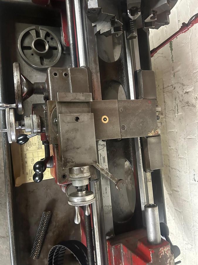 Used Clausing 10" x 24" Precision Floor Model Belt Drive Metal Cutting Lathe, Model #4903
