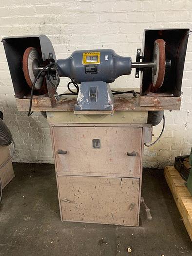 Used 3607-550 Baldor 1 HP, Double End Buffing Unit with Handler Dust Collector Base