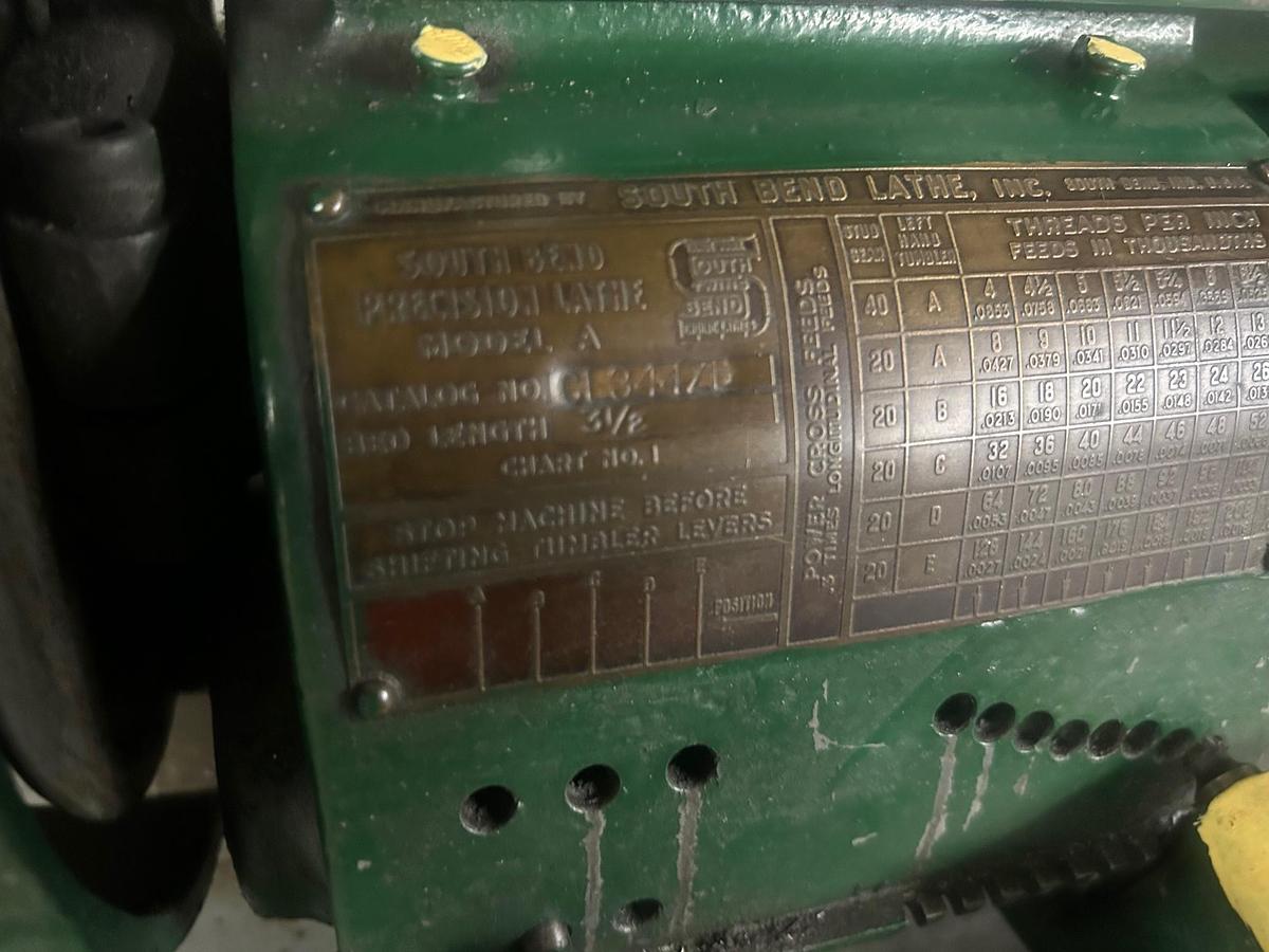 Used South Bend 10" x 22" 10K Precision Metal Cabinet Lathe, Model CL370ZD Well Tooled