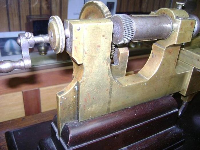 Used 1369-385 Antique Jewelers Watchmaker Mandrel Machinist Clock Lathe Circa 1860, Made in Switzerland