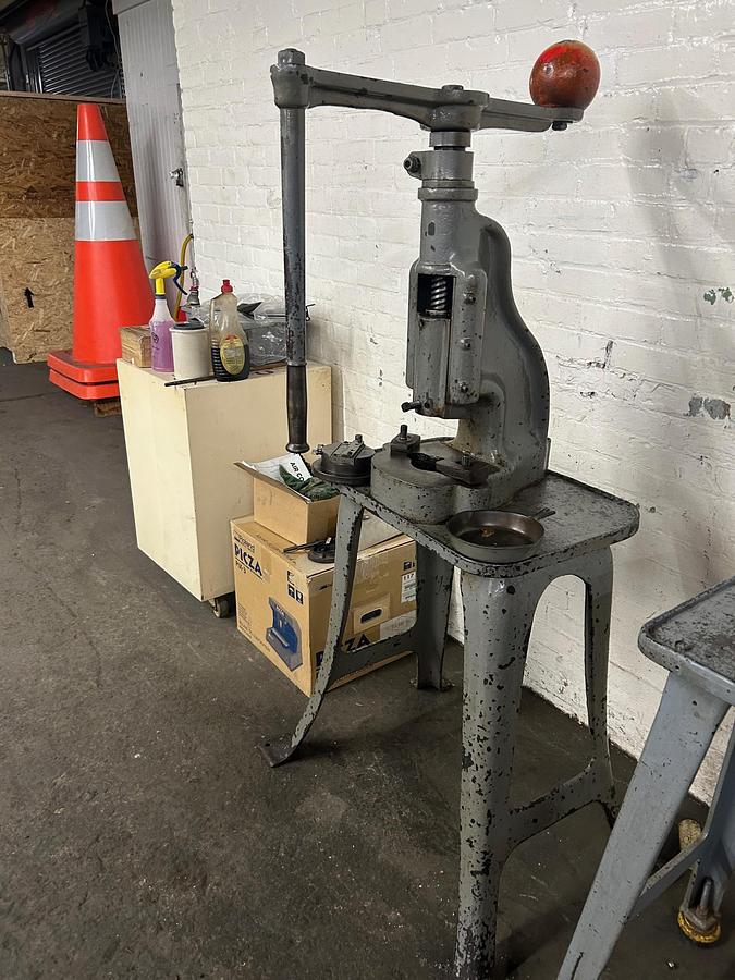 Used E.A. Adams Type Screw / Fly Press, Model #2 Original Paint!