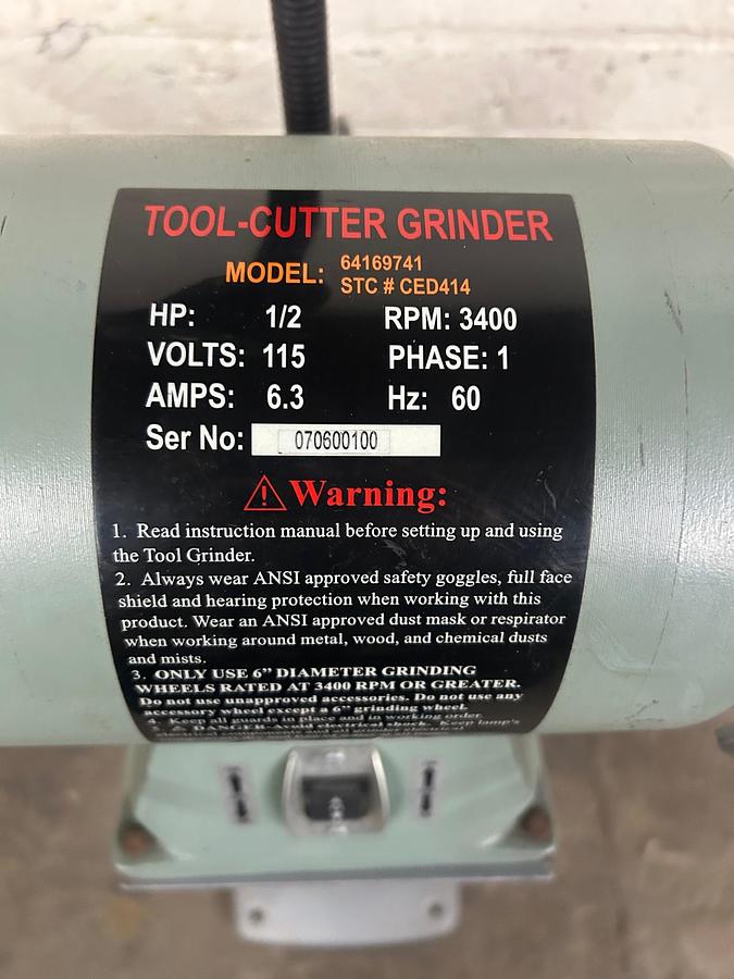 Used Tool Cutting Grinder Floor Model 64169741 STC#CED414 With Pedestal Stand