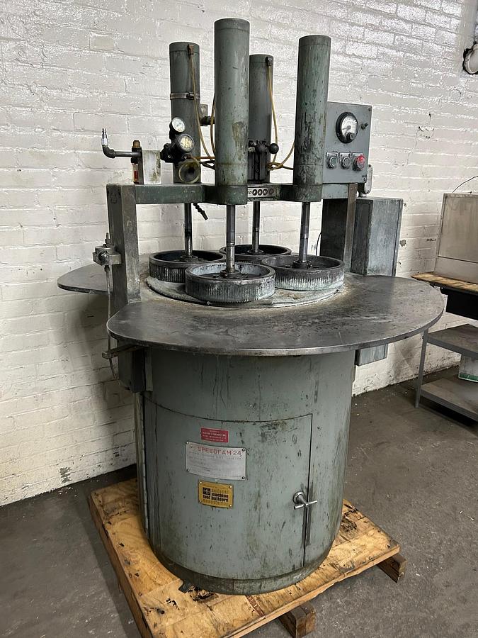 Used Speedfam 24" Lapper / Lapping Machine with 9" Discs, Pneumatic Plates