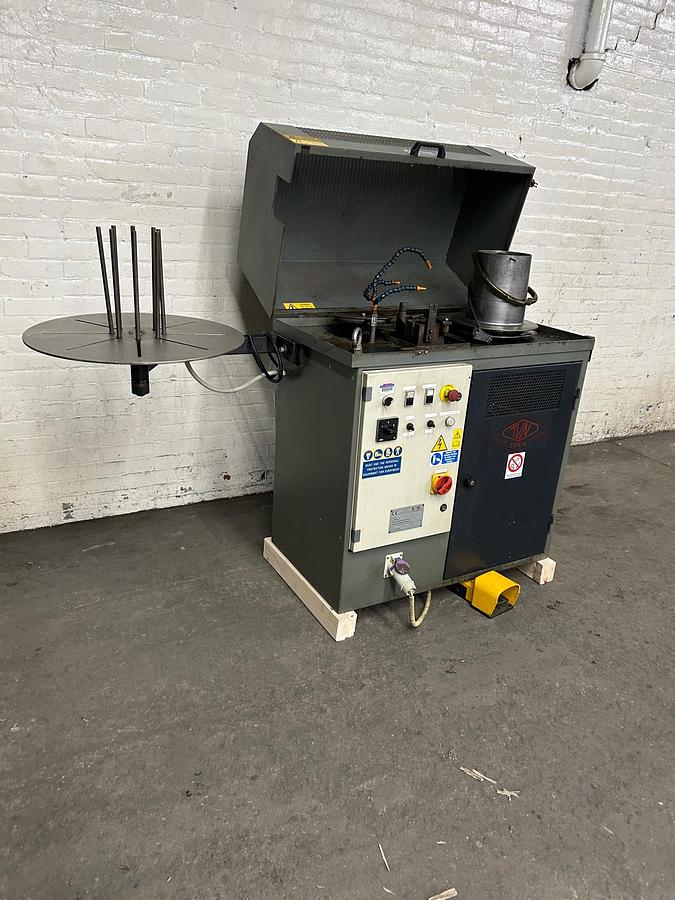 Used TVN Model T2/P Two Passages Bull Block Wire Drawing Machine, 5mm Max Gold Wire Input