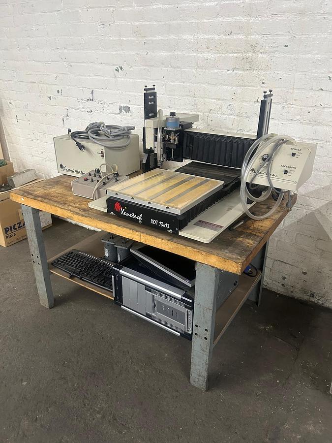 Used Xenetech Rotary Engraving System 16" x 25" Engraving Area, Complete