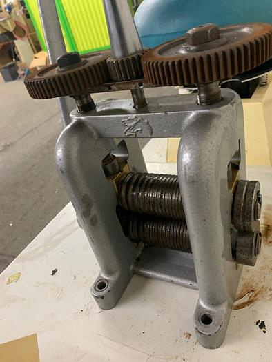 Used 5979-155 Cavallin Hand Operated Wire Mill with Outboard Rolls 1/2″ Rounds