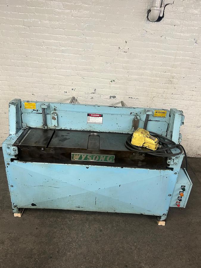 Used Wysong 52" x 14 Gauge Power Shear, Model 111452, with Back Gauge