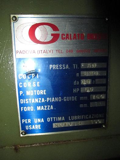 Used 7509-120 GALATO 30 TON CHAIN HAMMERING STAMPING POWER PRESS – HIGH SPEED