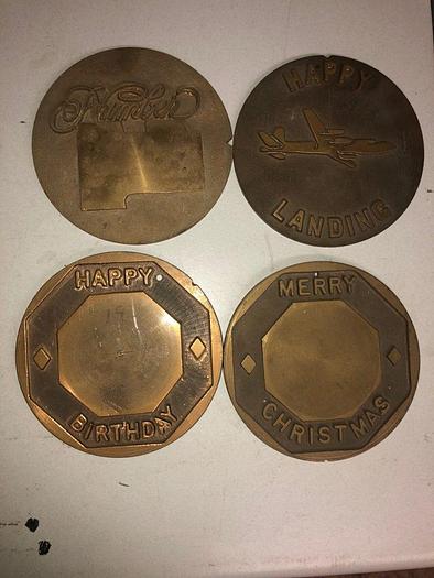 Used 3444-700 Assorted Group Lot of 50 Antique Mixed Master Brocading Templates – Steel, Bronze and Brass Material