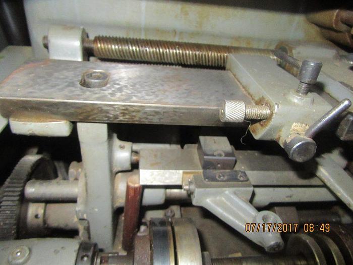 Used 7853-385 R. Gudel Type 30, 6-Position Semi-Automatic Ring/Band Brocading/Copy Engraving Machine