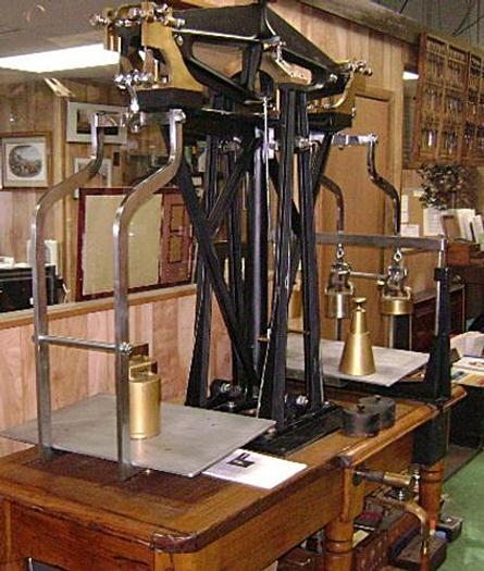 Used 1337-385 Antique L. Oertling HD Assay Bullion Balance Beam Scale Circa 1860