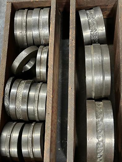 Used Engraved Pattern Rolls, Antique Master Collection of Jeweler tools for Earnings, Bracelets Bangles and more