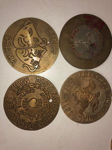 Used 3444-700 Assorted Group Lot of 50 Antique Mixed Master Brocading Templates – Steel, Bronze and Brass Material