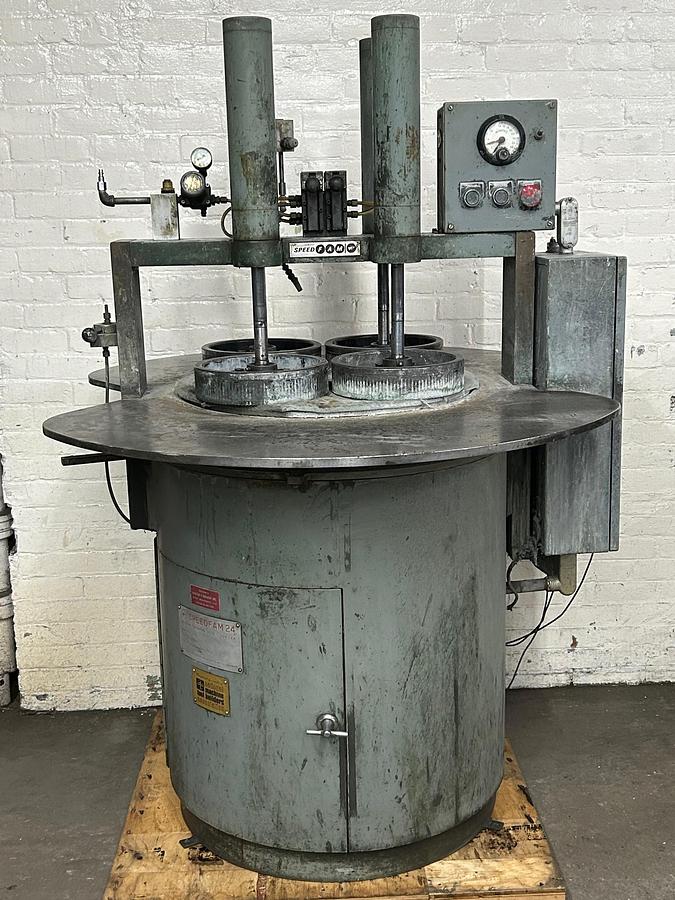 Used Speedfam 24" Lapper / Lapping Machine with 9" Discs, Pneumatic Plates
