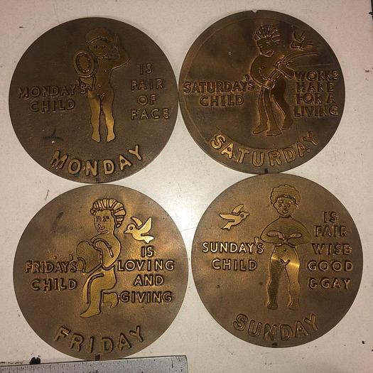 Used 3507-700 Assorted Group Lot of 50 Antique Mixed Master Brocading Templates – Bronze and Brass Material