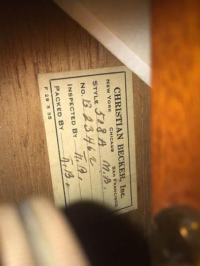 Used 0130-385 Christian Becker Inc Wood & Glass Case Balance Beam Scale