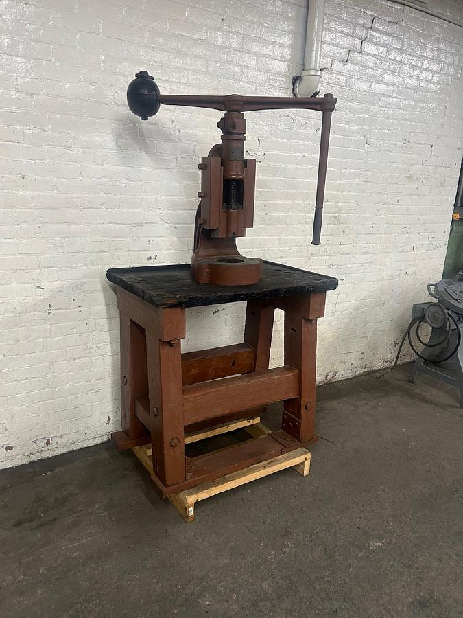 Used J. Mc. Williams #3 Antique Screw Press / Fly Press Year of MFG 1869